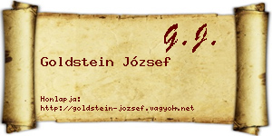 Goldstein József névjegykártya