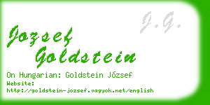 jozsef goldstein business card
